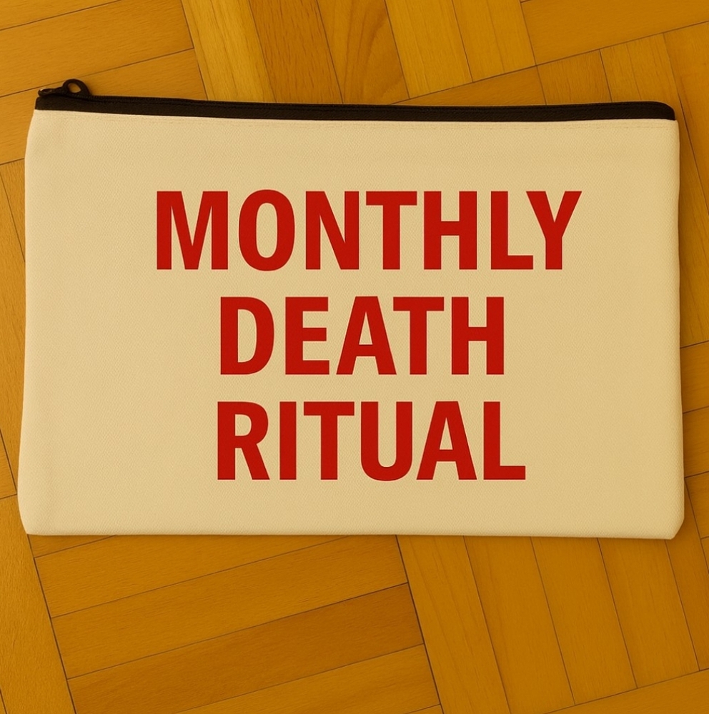 Monthly Death Ritual Custom Canvas Zipper Menstrual Bag